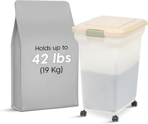 Vista 4 de Contenedor hermético para almacenamiento de alimentos Iris Premium, Bronceado, pequeño Almendra