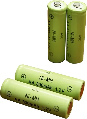 Vista 2 de ASC Pilas recargables AA Ni-MH de luz solar (paquete de 12) (AA 400 mAh)
