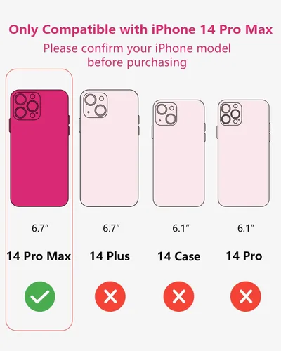 Vista 2 de SCORPIFY Funda para iPhone 14 Pro Max con diseño floral de rosas perforadas en el corazón rojo, bonita funda transparente para teléfono para mujeres