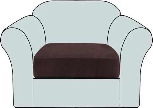 Vista 15 de Funda de cojín elástica de terciopelo, funda de felpa para asiento de sofá, protector de muebles antideslizante para silla/sofá biplaza/sofá