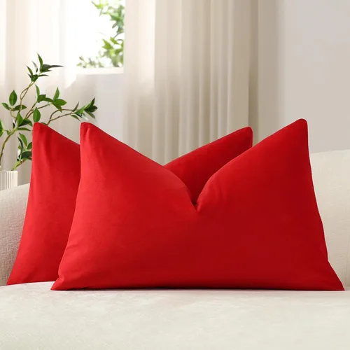 Vista 39 de Funda de almohada para cuerpo de Dezene, súper suave de terciopelo con cierre de cremallera oculto.