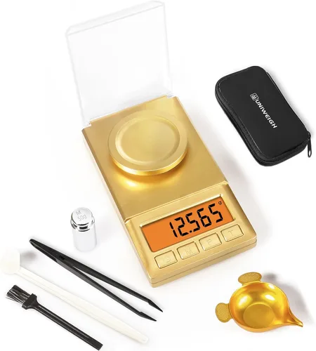 Vista 8 de UNIWEIGH Escala de miligramo 1.76 oz/0.00004 oz,Escala de precisión MG para Negro