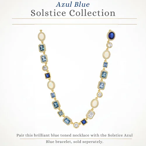Vista 3 de Collar Solsticio Azul Azul (Oro 18.0 in)