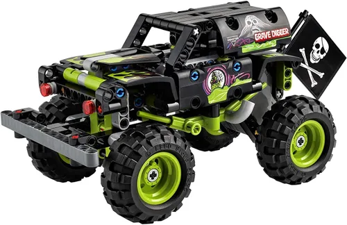 Vista 4 de LEGO Technic Monster Jam Grave Digger 42118 Set – Juguete de camión a buggy todoterreno, motor de retroceso, conjunto de juego de construcción