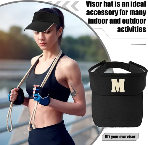 Vista 5 de Bonuci 24 unidades de visera solar unisex viseras sol sombreros protección UV sombrero sol sombrero para mujeres hombres tenis béisbol golf gorras a
