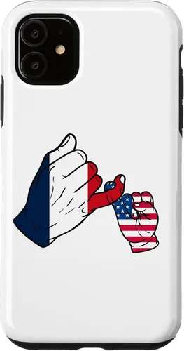 Vista 6 de iPhone XR Parent and child France USA family Case