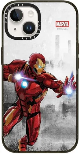 Vista 78 de CASETiFY Funda para iPhone Air, compatible con MagSafe Marvel VS CoLab Protección contra caídas de grado militar 4x de 8.2 pies Funda Capitán