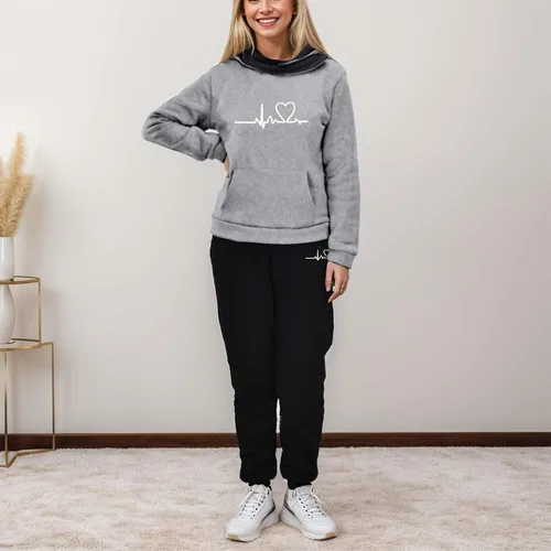 Vista 3 de Sweatsuits for Women Set 2 Piece, Bodycon Pullover Jogger Pants Lounge Sets Thick Fall Winter Sweatsuits Tracksuit