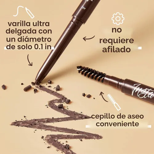 Vista 3 de LAMEL INSTA Micro Lápiz de cejas – Ultrafino, impermeable, fácil de usar, precisión, de larga duración, fórmula a prueba de manchas para cejas