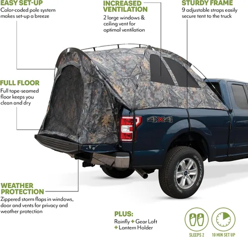 Vista 4 de Napier Backroadz Camión Camión Camión Tienda de campaña para camioneta pickup Lluvia para protección del agua Tienda de campaña resistente