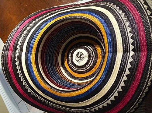 Vista 4 de Sombrero colombiano Sombrero Sinuano Arrow Cane Caña Flecha Vueltiao Hecho por Auténticos Indígenas Colombianos