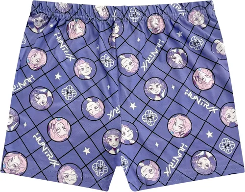 Vista 5 de KPop Demon Hunters - Conjunto de pijama para niñas, 2 piezas con botones, manga corta y pantalones cortos, ropa de dormir suave, producto
