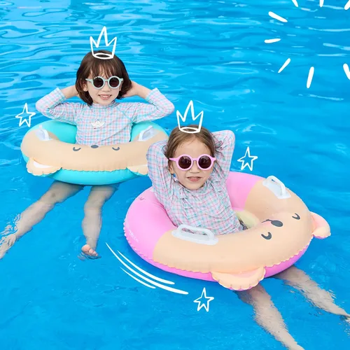 Vista 2 de NAI-B - Flotador de natación para bebé, anillo inflable de piscina con asiento, anillo flotante para entrenamiento de natación para niños de 2 a 5