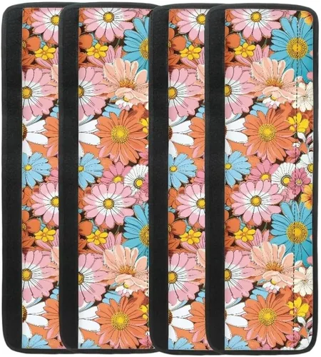 Vista 25 de Coldinair Fundas protectoras antideslizantes para manijas de puerta de refrigerador con estampado de mármol aguamarina, asas de decoración