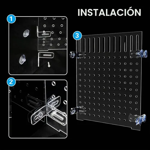 Vista 7 de Divisor acrílico para pecera, divisor de acuario con 8 ventosas, separador transparente para pecera, placa de aislamiento de placa de red, 9.84 x
