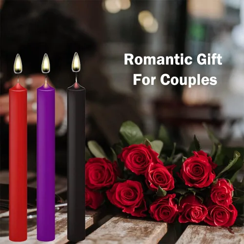 Vista 5 de Velas de baja temperatura, velas románticas de cera para juego de parejas con baja temperatura para amantes