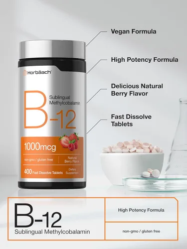 Vista 8 de Horbaach Vitamina B12 1000 mcg Sublingual 400 tabletas de disolución