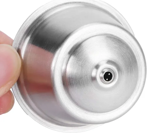 Vista 6 de Taza de café recargable, cápsulas de café reutilizables de acero inoxidable con tapa de silicona para cafetera Dolce Gusto, accesorio para máquina