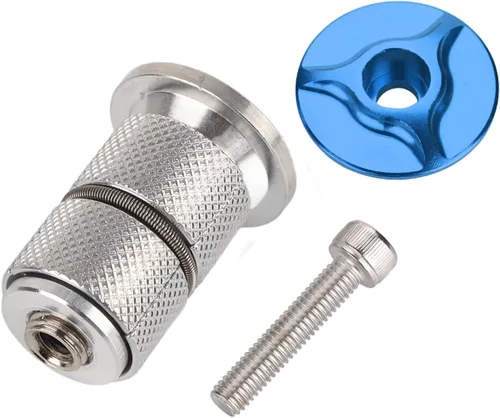 Vista 6 de Dioche Parte superior del auricular del vástago, aleación de aluminio Auriculares Top Fork Expander Bung