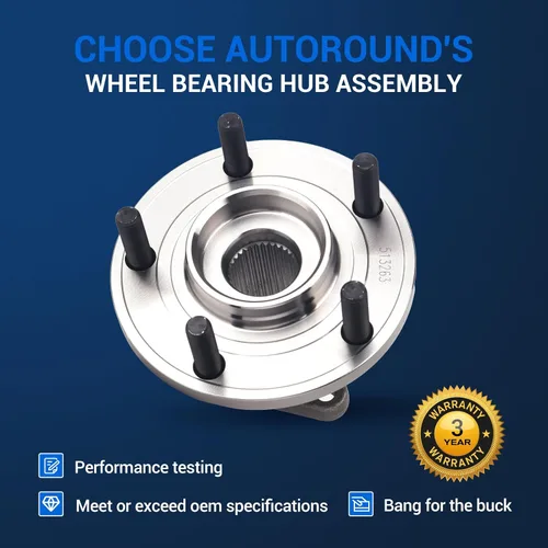 Vista 4 de Autoround 513263 Conjunto de buje y rodamiento de rueda delantera (codificador ABS) Compatible con Chrysler 200 2011-2014, Sebring/Cirrus 2007-2010