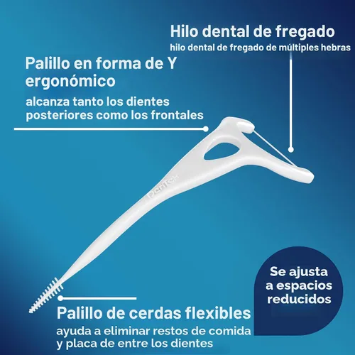 Vista 4 de DenTek Complete Clean - Púas de hilo dental de fácil alcance, sin romper y sin triturar, 75 unidades (el paquete puede variar) Dental Flossers