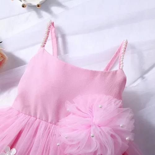 Vista 2 de Vestido de verano para niñas pequeñas, vestido de manga corta, vestido de cuello para niños, vestido deportivo sólido de 5 meses