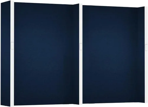 Vista 62 de EverPanel - Kit de pared modular de 7 x 7 pies, color azul oscuro SoundSorb con ribete negro, divisor de habitación, paneles de pared entrelazados