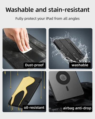 Vista 7 de Funda Magnética para iPad Air de 5ª Generación 2022 / Funda para iPad Air 4ª 2020 de Doble Capa con Folio Magnético, Ángulos Múltiples y Soporte