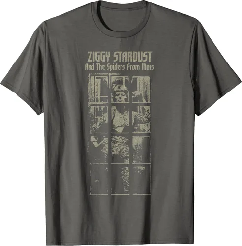 Vista 45 de David Bowie - Camiseta And The Spiders From Mars Faded, Negro