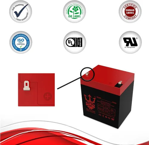 Vista 6 de NT1250 12V 5Ah F1 SLA Batería de repuesto para baterías interestatales Power Patrol 12V 5Ah Batería (SLA1055) SLA AGM (F1 Terminal) Puertas