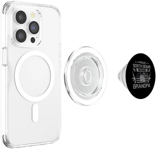 Vista 4 de Proud 509th Bomb Wing Grandpa US Veteran Family Matching PopSockets MagSafe PopGrip for iPhone