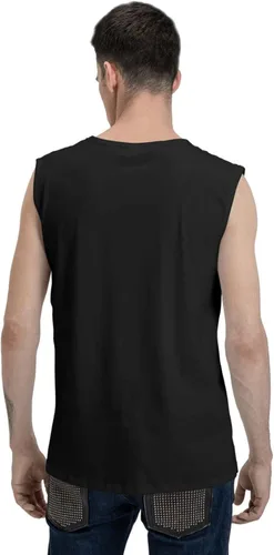 Vista 3 de COIRBLISS Koffin Kats - Camiseta sin mangas para hombre, cuello redondo, ajuste holgado, para gimnasio, entrenamiento, músculos, camiseta sin mangas