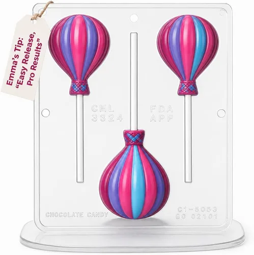 Vista 3 de Air Balloon Lollipop Chocolate Candy Mold 3324
