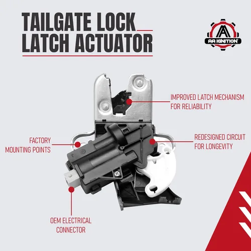 Vista 3 de AA Ignition - Actuador de pestillo de bloqueo de tapa de maletero trasero - Compatible con Audi, VW - A4, A5, A6, RS4, RS5, S4, S5, S8, A8 Quattro