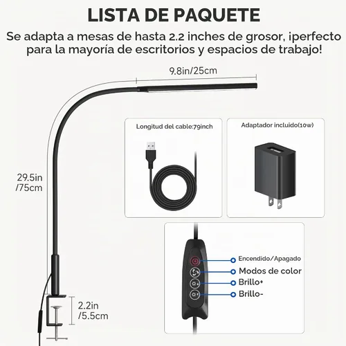 Vista 4 de Luz LED de rompecabezas de 18 W con abrazadera, lámpara