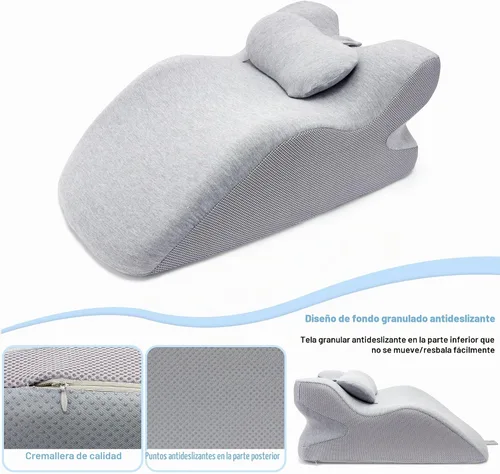 Vista 6 de Generic Almohada Cuña Triangular Ergonómica de Espuma Viscoelástica para Adultos para Cabecero de Cama para Sentarse, Alivio del Dolor de Espalda