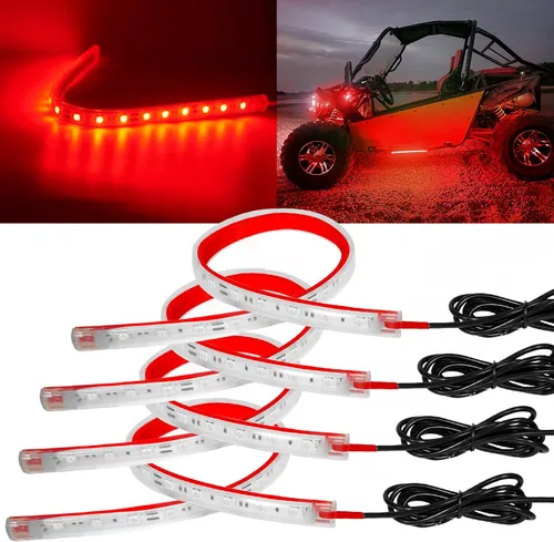 Vista 8 de YONGMING Tira de luces LED de 12 voltios, impermeable, azul, 12.6 pulgadas, luces LED para exteriores e interiores para carrito de golf, barco