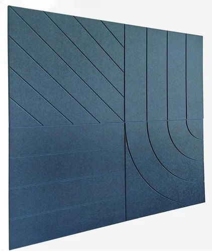 Vista 22 de Paneles acústicos cuadrados de 11.18 pulgadas, paquete de 12 paneles de pared que absorben el sonido, azulejos decorativos de fieltro insonorizados