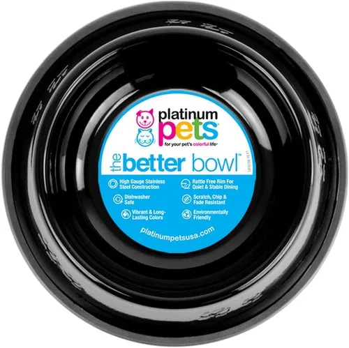 Vista 13 de Platinum Pets - tazón de acero inoxidable para gatos y perros que no se vuelca