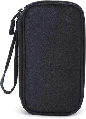 Vista 4 de Bolsa de suministros para diabéticos, organizador de viaje para bolígrafos de insulina, tiras análisis de azúcar en sangre, medidor de glucosa
