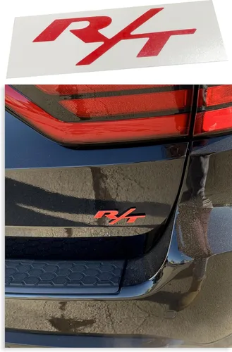 Vista 22 de R/T Emblema de Superposición Adhesivo - 2011-2026 Durango R/T (Naranja Brillante)