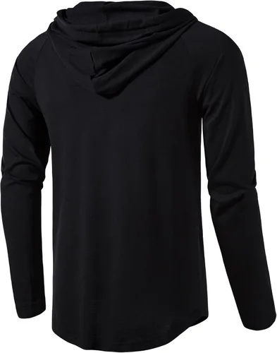 Vista 3 de MUSE FATH Sudaderas con capucha ligeras de manga larga para hombre