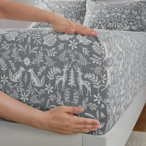 Vista 88 de Sleep Philosophy - True North - Juego de sábanas de franela, 100% de algodón, cómodo, bonito y muy suave, con bolsillo elástico que se adapta a
