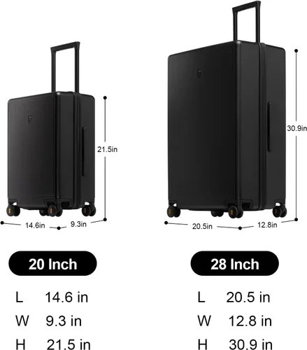 Vista 5 de LEVEL8 Serie de equipaje mate Elegance, Negro, 2028-Inch, Moda
