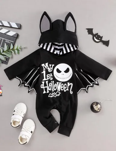 Vista 2 de Mameluco para bebé recién nacido, traje de Halloween, conjunto de regalo