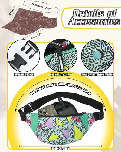 Vista 6 de kasahara Traje de los años 80 y 90 para hombre, camisa hawaiana retro y conjunto corto para hombre, ropa de los años 80, disfraz de los años 90