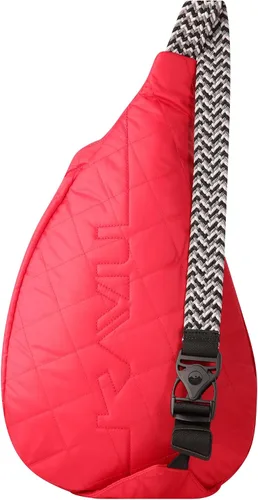 Vista 2 de KAVU Mini bolsa de cuerda abombada mochila cruzada de viaje acolchada Escarlata