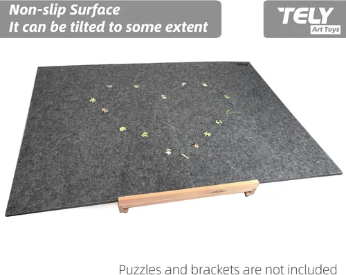 Vista 2 de TELY Tablero de Rompecabezas Plegable Tapete de Fieltro para hasta 2000 Piezas de Rompecabezas, Plegable para Fácil Almacenamiento de Rompecabezas