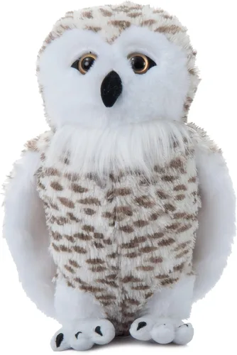 Vista 2 de The Petting Zoo Peluche de búho nevado, regalos para niños, animales salvajes del zoológico Onez, juguete de peluche de búho blanco, 12 pulgadas