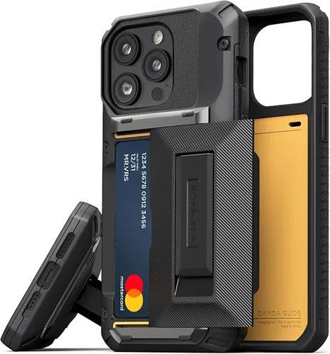 Vista 15 de VRS DESIGN Damda Glide - Funda híbrida para iPhone 13 Pro, ranura para tarjetas con soporte, funda funcional resistente compatible con iPhone 13 Pro